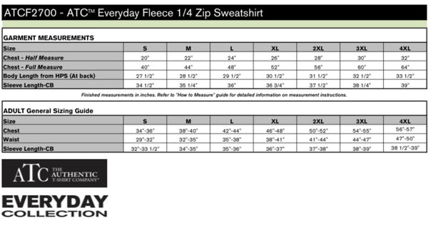 1/4 Zip Fleece: ATC EVERDAY FLEECE 1/4 ZIP SWEATSHIRT