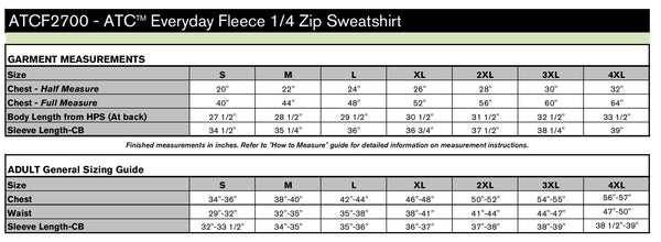 1/4 Zip Fleece: ATC EVERYDAY FLEECE