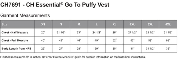 Puffer Vest: CH ESSENTIAL GO TO PUFFY