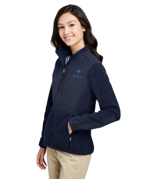 Fleece Jacket: CORE365 JOURNEY SUMMIT HYBRID FULL-ZIP