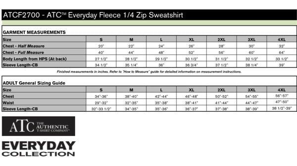1/4 Zip Sweatshirt: ATC EVERYDAY FLEECE 1/4 ZIP