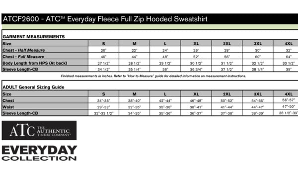 Zip Hoodie: ATC EVERYDAY FLEECE FULL ZIP HOODED SWEATSHIRT Design #3