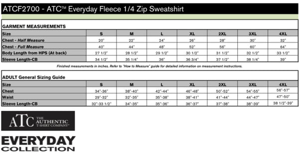1/4 Zip Fleece: ATC EVERDAY FLEECE 1/4 ZIP SWEATSHIRT