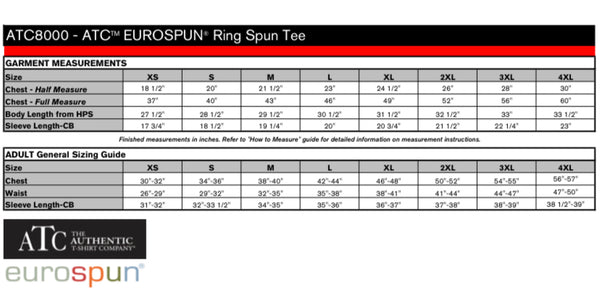 T-shirt: ATC™ EUROSPUN® RING SPUN TEE