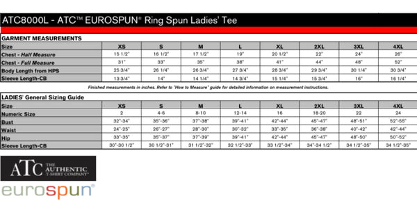T-shirt: ATC™ EUROSPUN® RING SPUN TEE