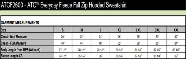 Full Zip Fleece Hoodie: ATC™ EVERYDAY FLEECE